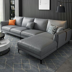 新款布藝沙發客廳簡約現代小戶型北歐輕奢科技布沙發意式組合套裝