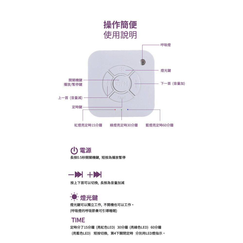 [現貨]白噪音 除噪音 除噪助眠器 助眠 哄睡神器 睡眠安撫器 安撫 睡眠機 嬰兒心跳 攜帶型無線白噪音除噪助眠儀 9