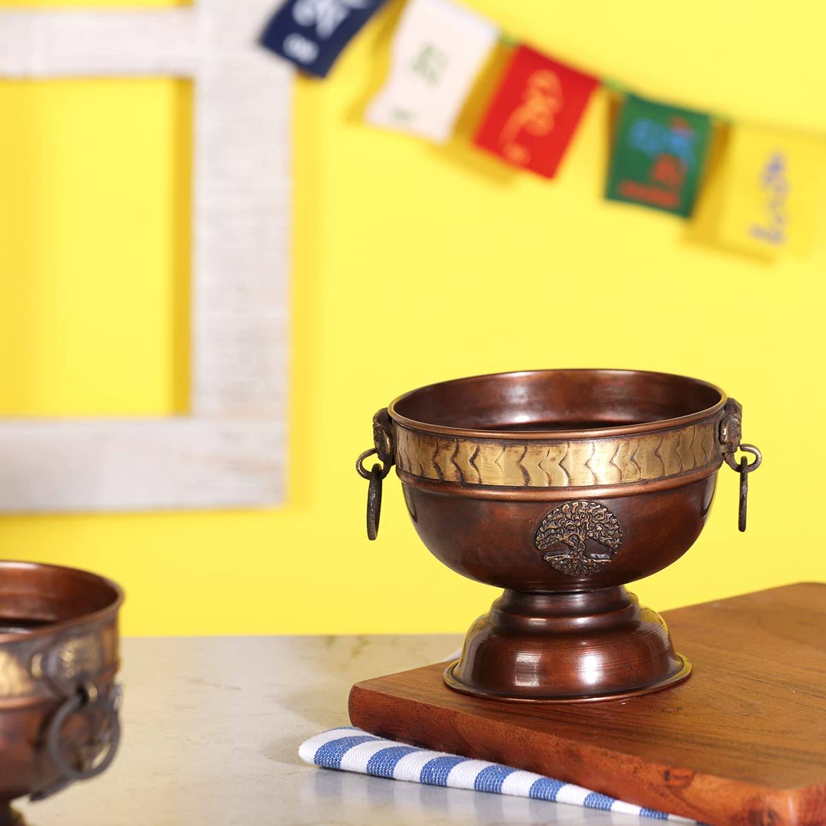 [綺異館] 印度製 銅碗 銅製 適合祭壇 儀式使用 薰香爐 天然薰香樹脂 香粉使用 香台 點香盒 碳餅用 CBOWL02