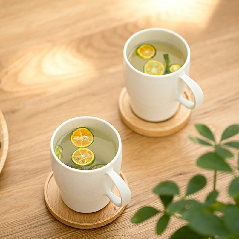 進口兒童喝水杯子帶手柄秸稈漱口水杯簡約情侶塑膠隨手杯家用