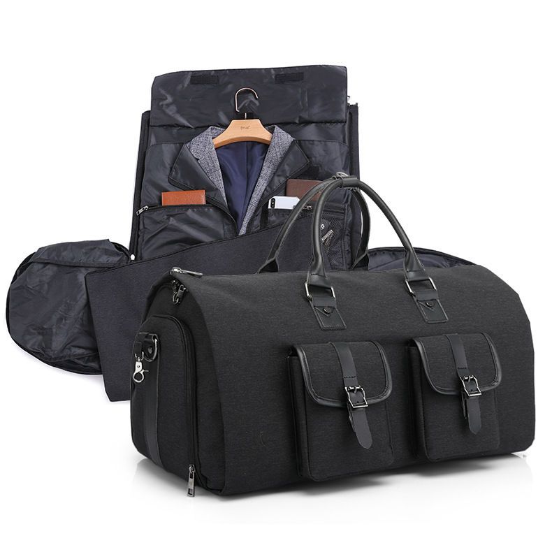 旅行袋 多口袋西服收納袋西裝包通勤出差手提包通用斜挎包行李包旅行包