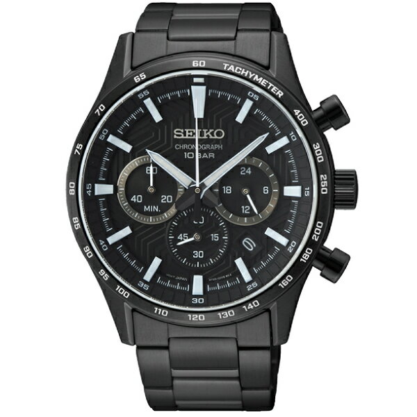 seiko SK037精工 CS系列輪胎紋計時手錶43mm SK037 8T63-00Y0SD(SSB415P1)｜樂天全館特惠中★指定刷卡回饋10%