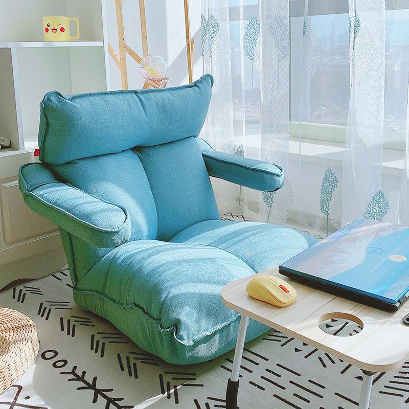 懶人沙發榻榻米床上靠背椅臥室單人小型可愛房間落地飄窗小沙發迷