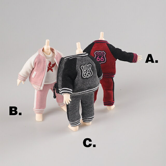 ob11娃衣 娃娃配件 YCA002 休閑秋季 印花 運動服套裝 12分 bjd