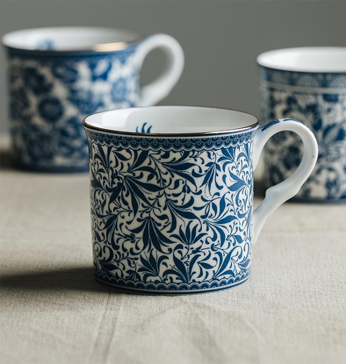 超夯新品~~八折優惠 William Morris英式古典咖啡杯陶瓷歐式下午茶骨瓷復古青花復古風【城市玩家】