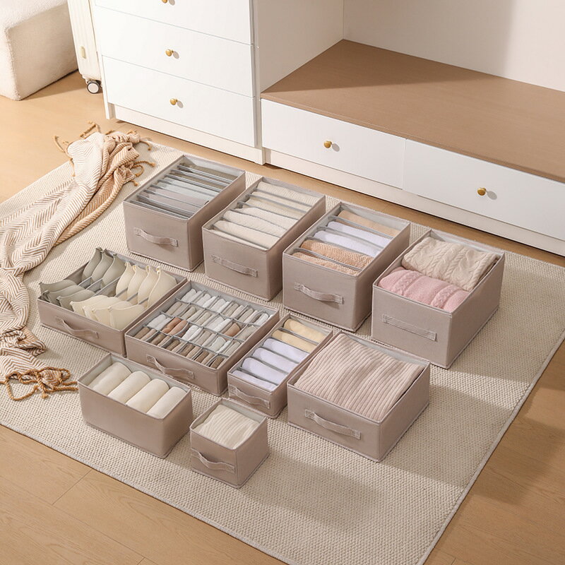 【喜挖】內衣收納盒三合一內褲文胸襪子分隔整理盒衣服抽屜式收納箱