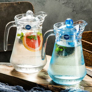 樂美雅冷水壺玻璃涼水壺大容量家用茶壺耐熱高溫防暴涼水杯壺套裝