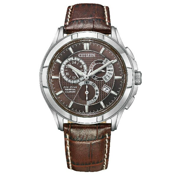 CITIZEN 星辰錶 BL8160-07X GENT'S 光動能萬年曆三眼腕錶 / 棕 42mm｜樂天全館特惠中★指定刷卡回饋10%