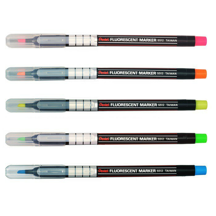 Pentel飛龍 S512 水性螢光筆 國民螢光筆