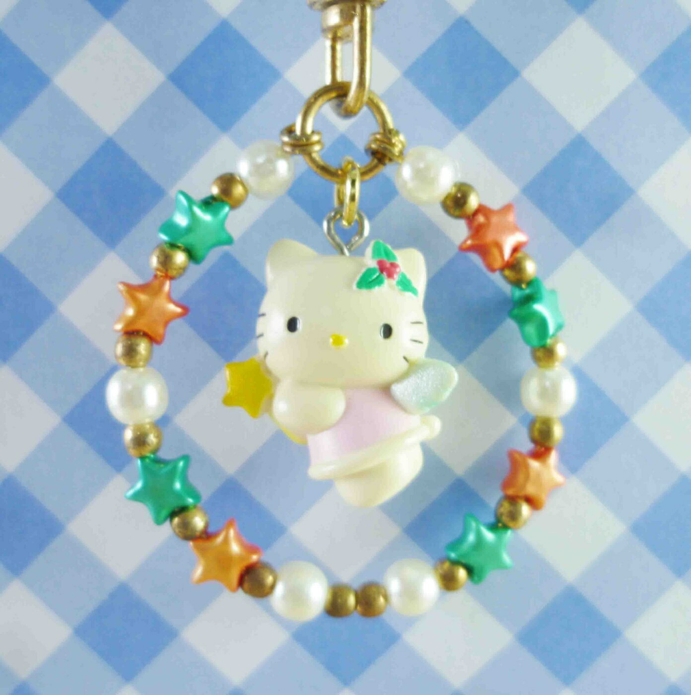 【震撼精品百貨】Hello Kitty 凱蒂貓 KITTY鑰匙圈-聖誕天使粉 震撼日式精品百貨