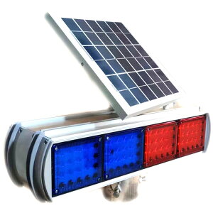 太陽能警示燈 強光LED太陽能紅藍警示燈爆閃燈夜間閃光燈交通施工路口警報信號【XXL11684】