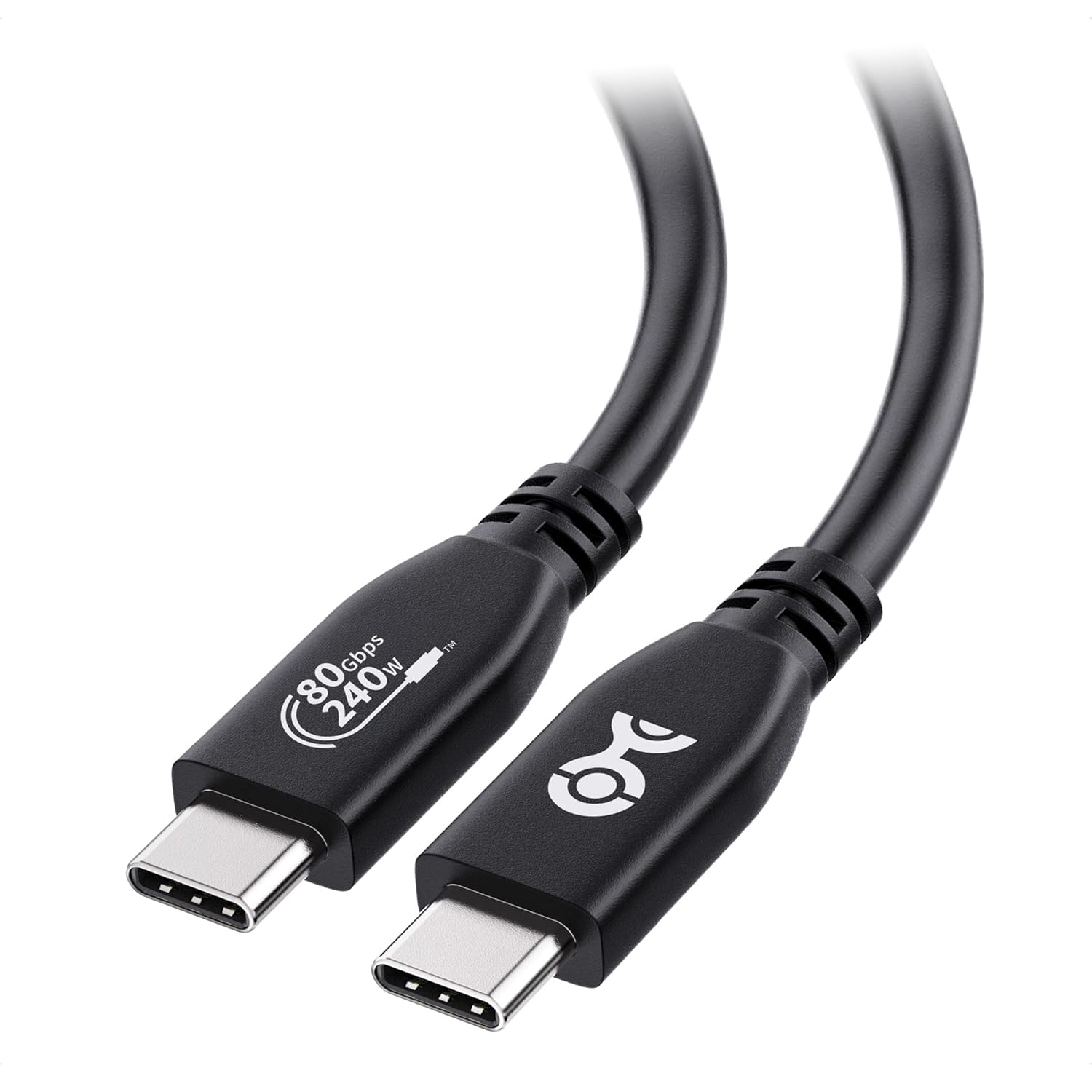 [6美國直購] Cable Matters 201305-BLK-1.5m 80Gbps USB 4 傳輸線 USB-IF認證 相容 Thunderbolt 5/4 適 MacBook