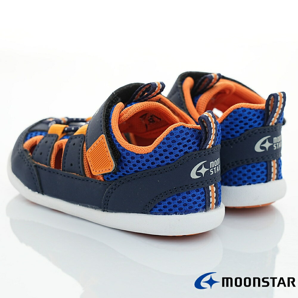 日本月星Moonstar頂級機能童鞋-2E護趾健康學步涼鞋(寶寶段)3875深藍12.5~15cm(新品) 5