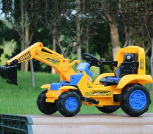 電動挖掘機玩具兒童遙控挖掘機可坐可騎大號電動挖土機 LX 全館免運