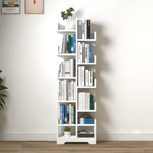 書架現代簡約落地多層客廳臥室收納置物簡易好看書柜原木家用家具