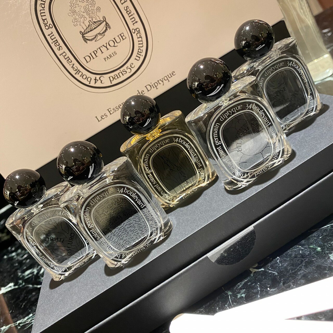【Diptyque】玫瑰 睡蓮 灼地玫瑰 睡蓮粼波 撫木之息 幽影珊瑚 潮夕月瑩 淡香精禮盒組 禮盒 10ml*5