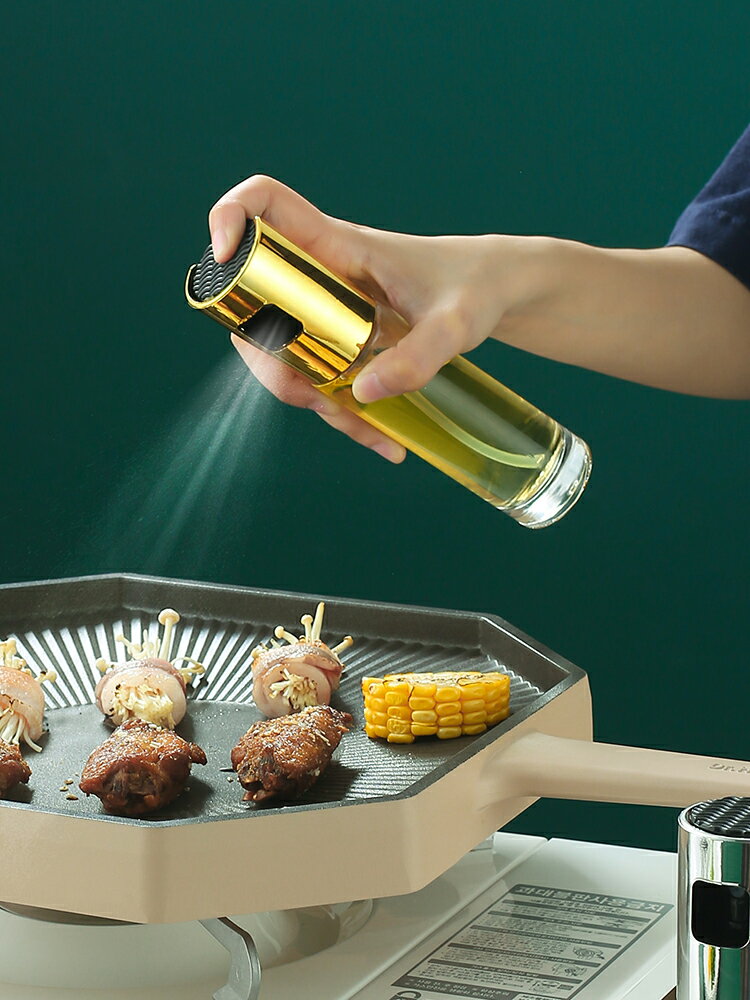 玻璃噴油瓶廚房噴油噴霧化油瓶家用防漏燒烤噴油壺醬油橄欖油食用