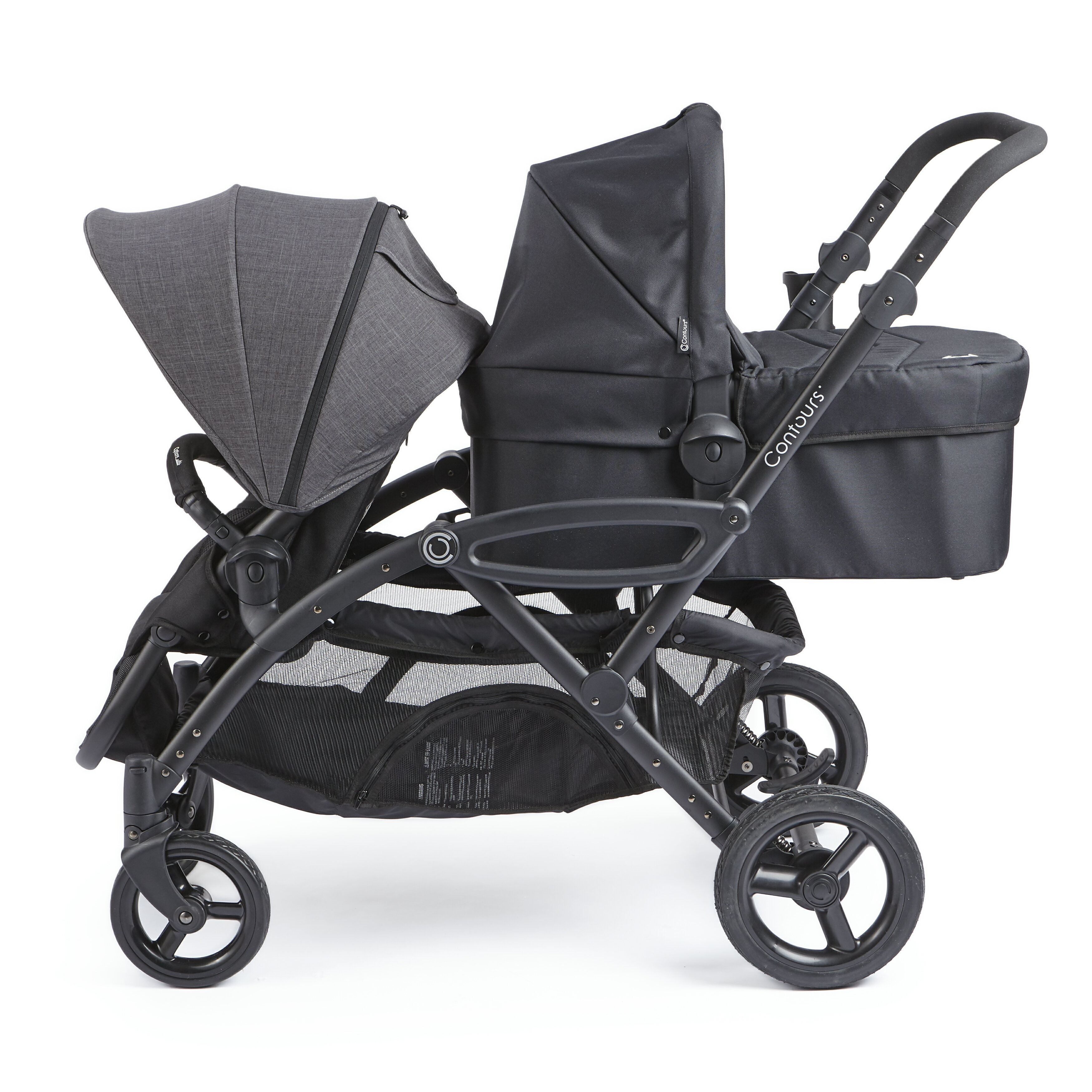 curve double stroller by contours