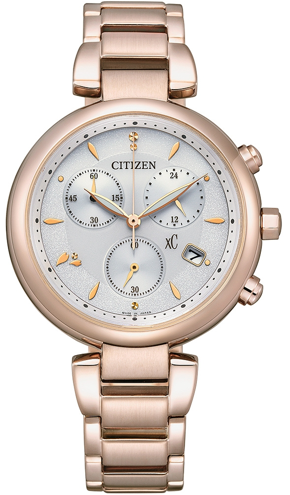 CITIZEN 星辰錶 xC輕奢光Hebe廣告款女錶(FB1456-65A)-35mm-白麵全玫瑰金鋼帶【刷卡回饋 分期0利率】【APP下單點數13倍送】
