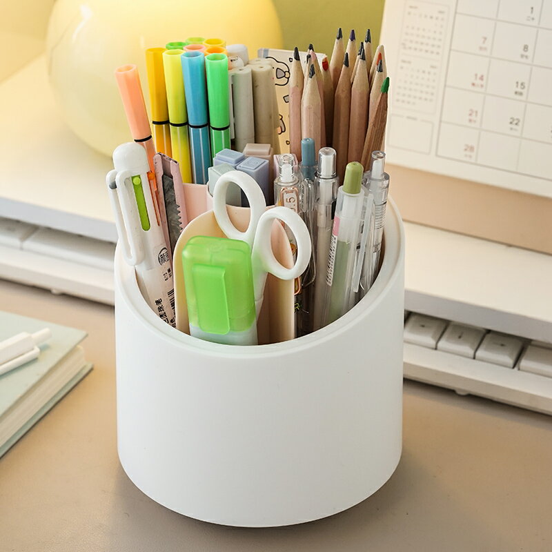 旋轉筆筒大容量學生桌面文具收納盒 兒童 男孩女孩書桌 桶創意辦公室