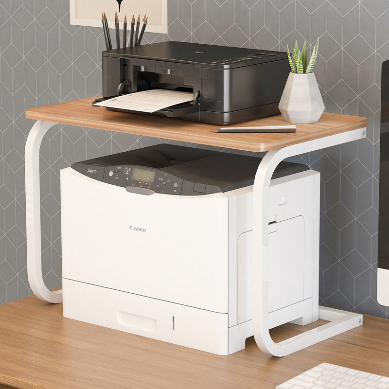複印機架 印表機架 打印機架 辦公室打印機架子桌面雙層置物架桌上小型多功能木質復印機收納架『KLG0002』