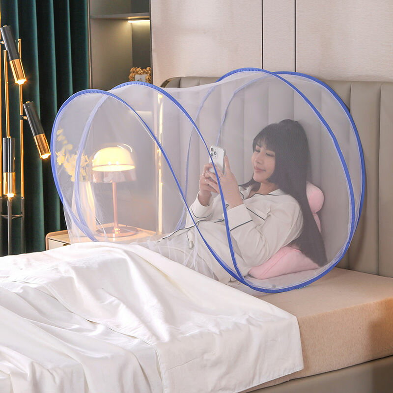 免安裝蚊帳折疊小蚊帳防蚊蟲頭部面部網罩家用旅行出差便攜帶宿舍