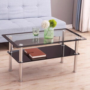 長方形鋼化玻璃茶幾小戶型省空間現代簡約客廳小桌子簡易茶臺創意