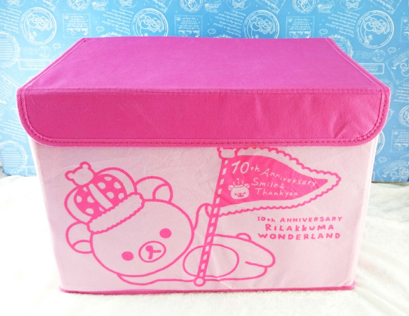 【震撼精品百貨】Rilakkuma San-X 拉拉熊懶懶熊 San-X 折疊式置物盒/收納盒-粉#16332 震撼日式精品百貨