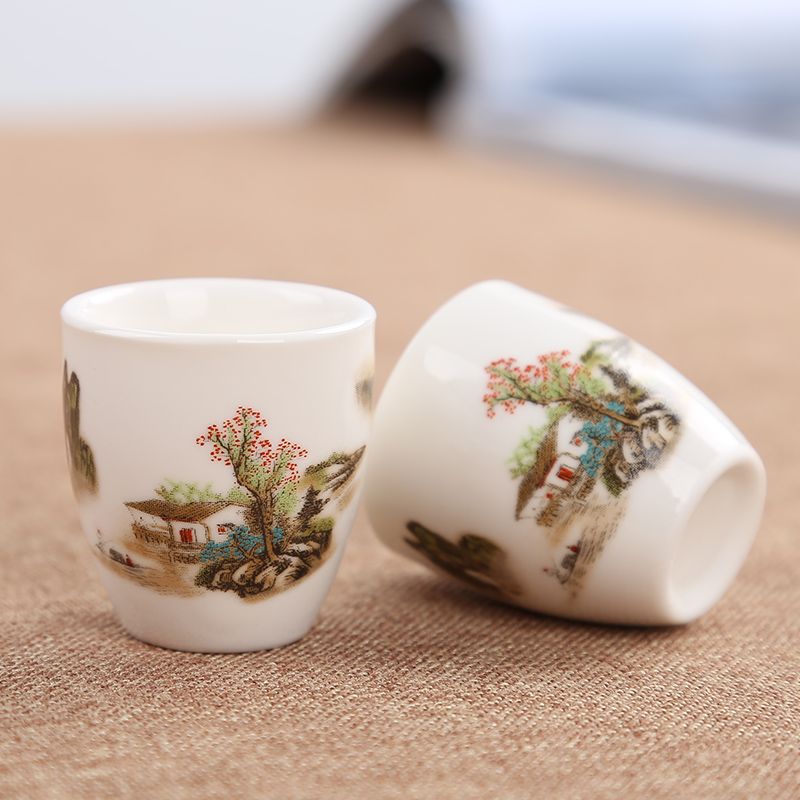 陶瓷酒具9件套裝家用分酒器白酒杯日式仿古烈酒一口杯酒壺小酒盅 6