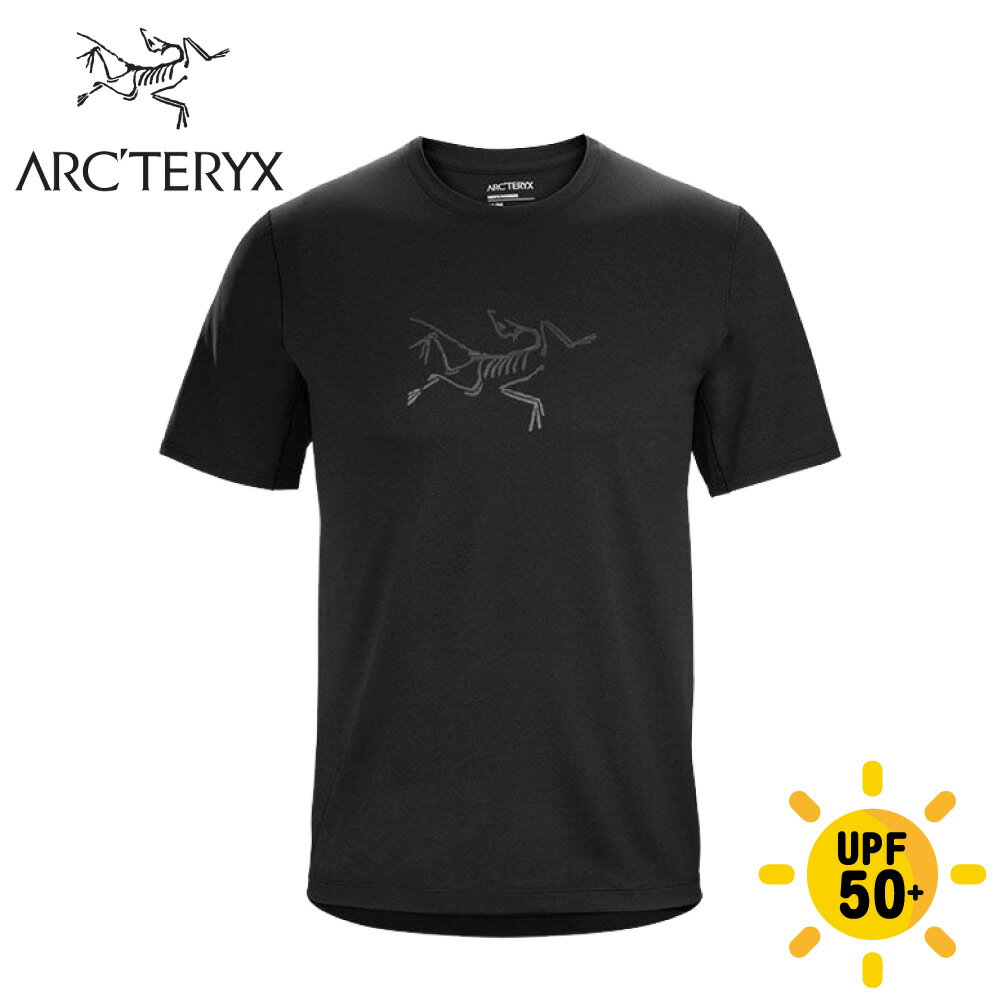 【ARC'TERYX 始祖鳥 男 Cormac Logo快乾短袖圓領衫《黑》】29126/排汗衣/T恤/短T