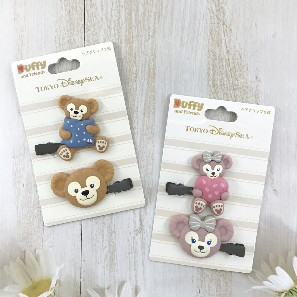 日本 東京迪士尼海洋限定 Duffy 達菲熊 雪莉玫 造型髮飾 瀏海夾-日本直送｜小鶴日貨