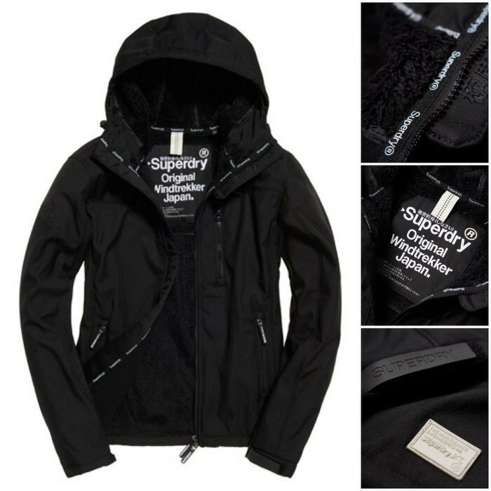 跩狗嚴選 極度乾燥 Superdry Sherpa Trekker 加厚防風保暖風衣 外套 黑 完全黑金剛