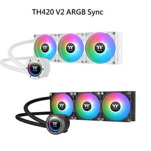 【最高折200+4%回饋】Thermaltake 曜越 TH420 V2 ARGB Sync 主板連動版 一體式水冷 黑色/白色