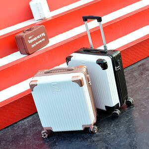 廠家LOGO禮品登機箱18寸箱包萬向輪行李箱旅行密碼箱男拉桿箱ABS