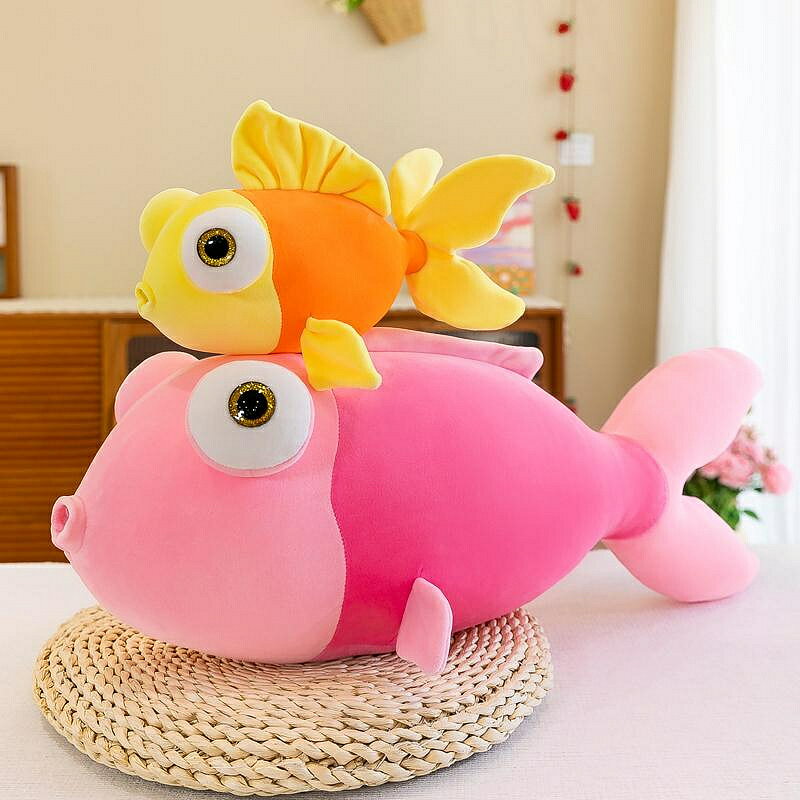 可愛海洋動物小丑魚毛絨玩具金魚玩偶公仔大娃娃抱枕兒童生日禮物（45cm以上的商品麻煩客人選擇宅配哦，謝謝）