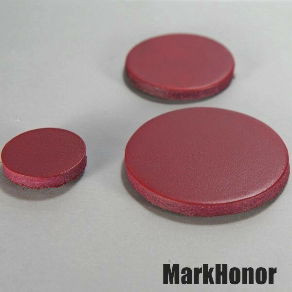 磁鐵 真皮皮革 酒紅 圓直徑2公分-Mark Honor【全壘打跨店最高20%點數回饋】