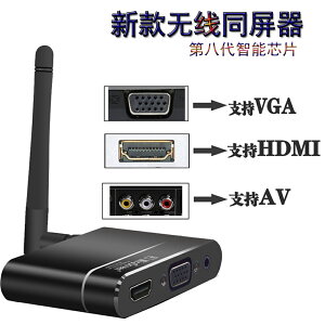 無線HDMI+AV+VGA同屏器安卓手機平板筆記本連接老電視顯示器車載