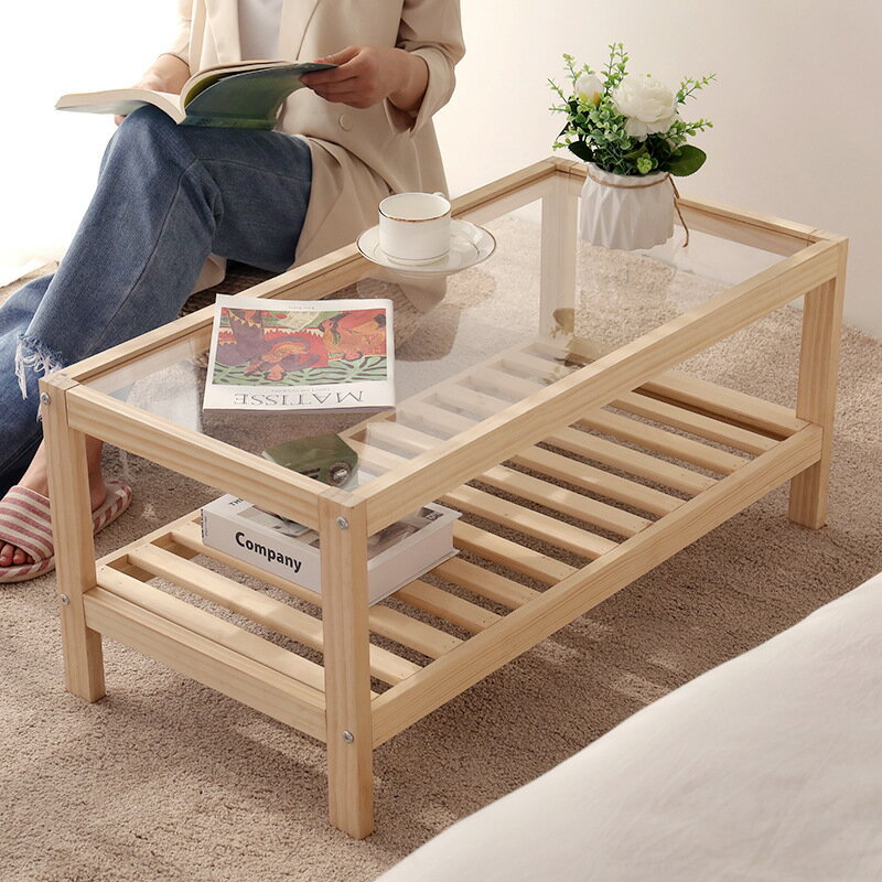 茶桌 直發長方形茶幾客廳組合實木小戶型日式家具臥室床頭