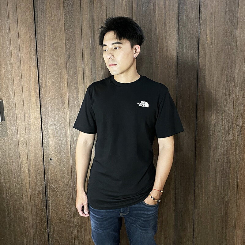 美國百分百【全新真品】The North Face 短袖 棉質 T恤 TNF 上衣 logo 短T 黑色 DE11