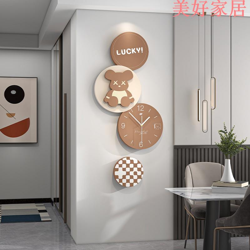 免運 掛鐘 網紅創意掛鐘客廳時尚現代簡約家用裝飾時鐘掛墻餐廳玄關藝術鐘表