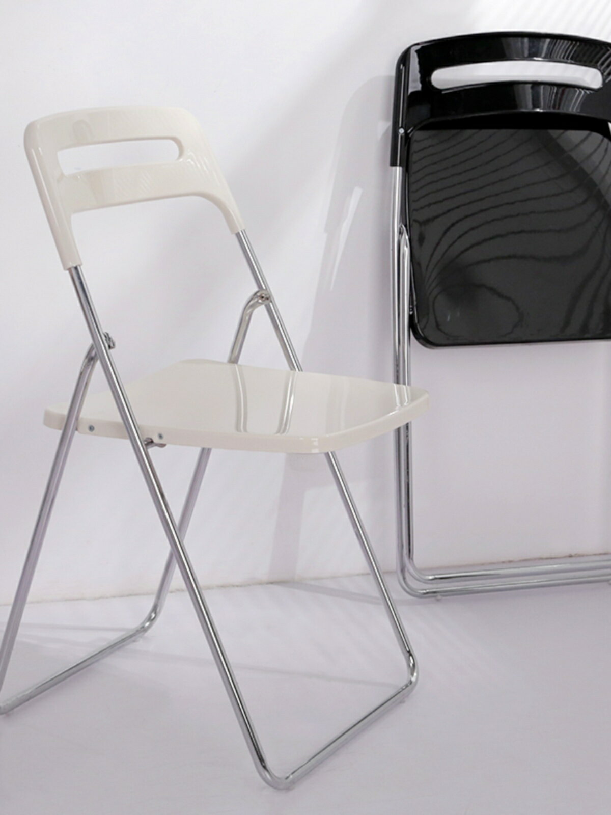 凳家用椅子 化妝椅拍照椅便攜家用折疊椅亞克力餐椅透明椅子