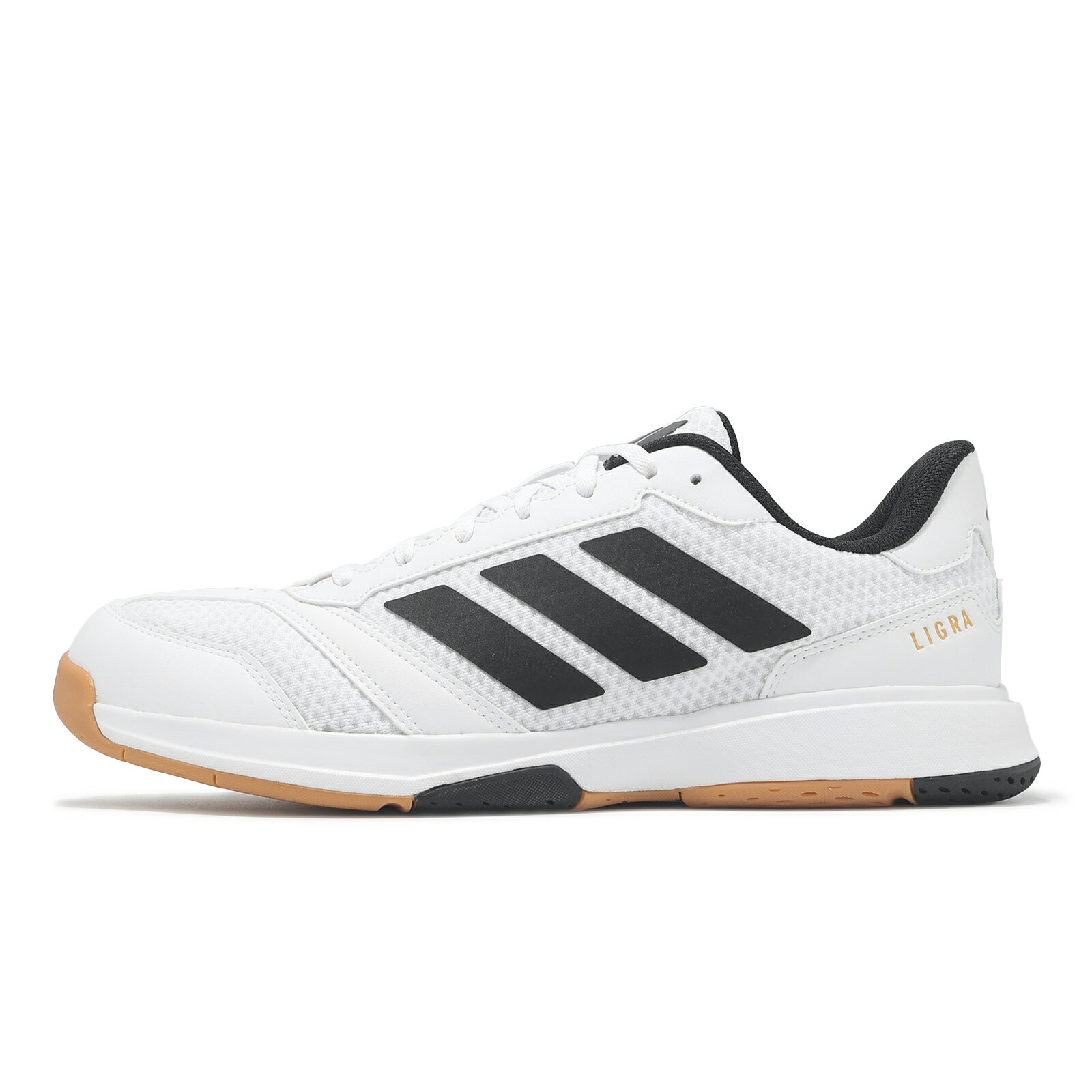 adidas 愛迪達 羽球鞋 Ligra 8 M 男鞋 白 黑 室內運動 基本款 緩衝 愛迪達