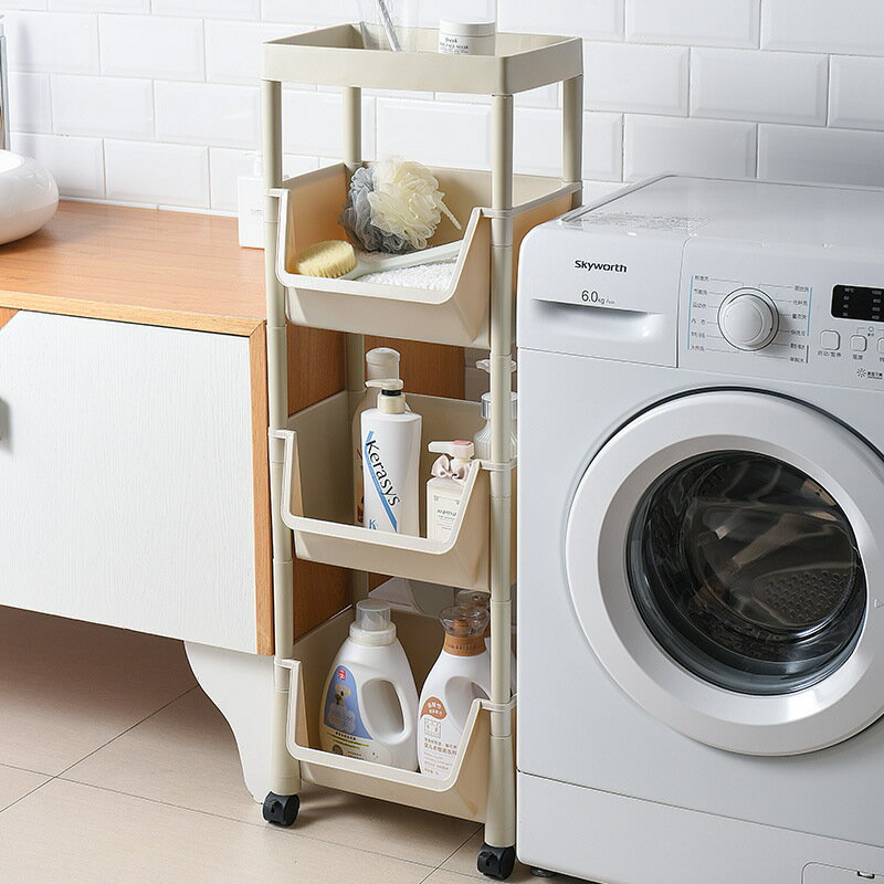 家用大號加厚置物架 塑料落地多層廚房收納架可移動多用途收納柜