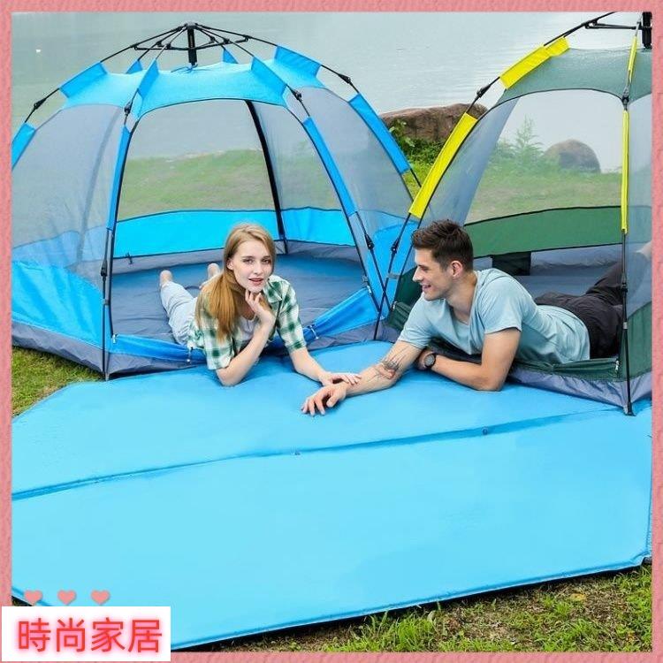 【附發票】 六角充氣墊戶外帳篷睡墊自動充氣床防潮墊子加寬加厚便攜露營地墊