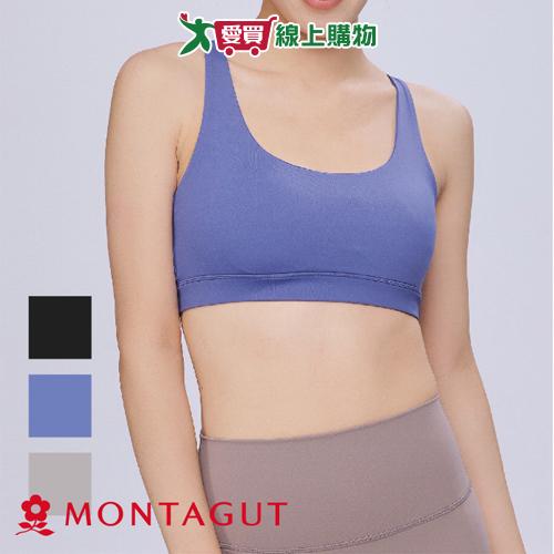 Montagut 夢特嬌 吊帶運動胸衣 M~XL 後背交叉包覆 3D一體杯模 抗磨布料 吸濕快乾 BRA 女內衣【愛買】