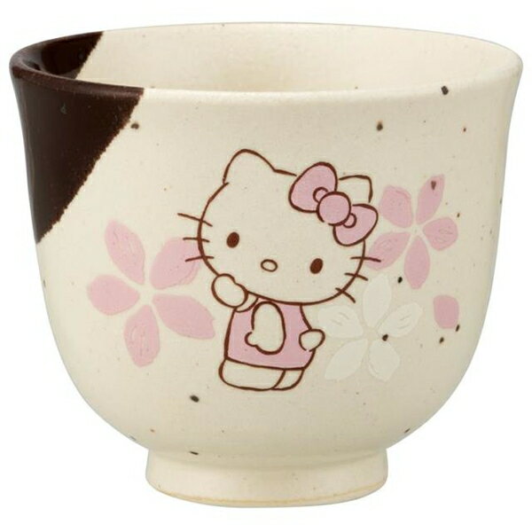【震撼精品百貨】凱蒂貓_Hello Kitty~日本SANRIO三麗鷗 KITTY陶瓷美濃燒陶瓷茶杯 水杯-棕櫻花款*63160