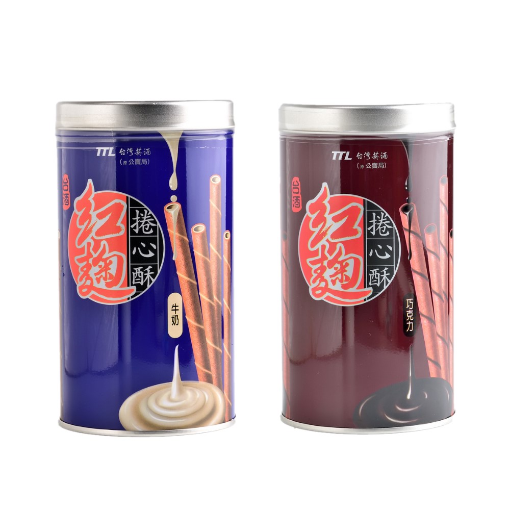 【台酒TTL】台酒紅麴捲心酥禮盒-牛奶/巧克力(奶蛋素) 6
