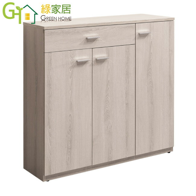 APP下單享點數4%｜【綠家居】哈莉歐3尺三門單抽鞋櫃(二色可選)