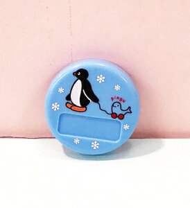 【震撼精品百貨】Pingu 企鵝家族 名牌扣-藍#23474 震撼日式精品百貨