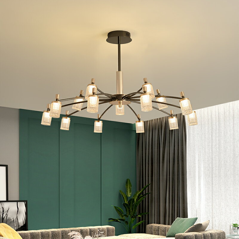 2021年新款北歐客廳吊燈現代簡約家用大氣輕奢餐廳燈臥室燈具套餐